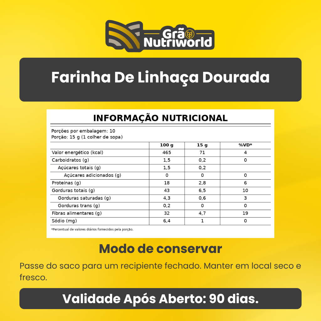 Farinha De Linhaça Dourada